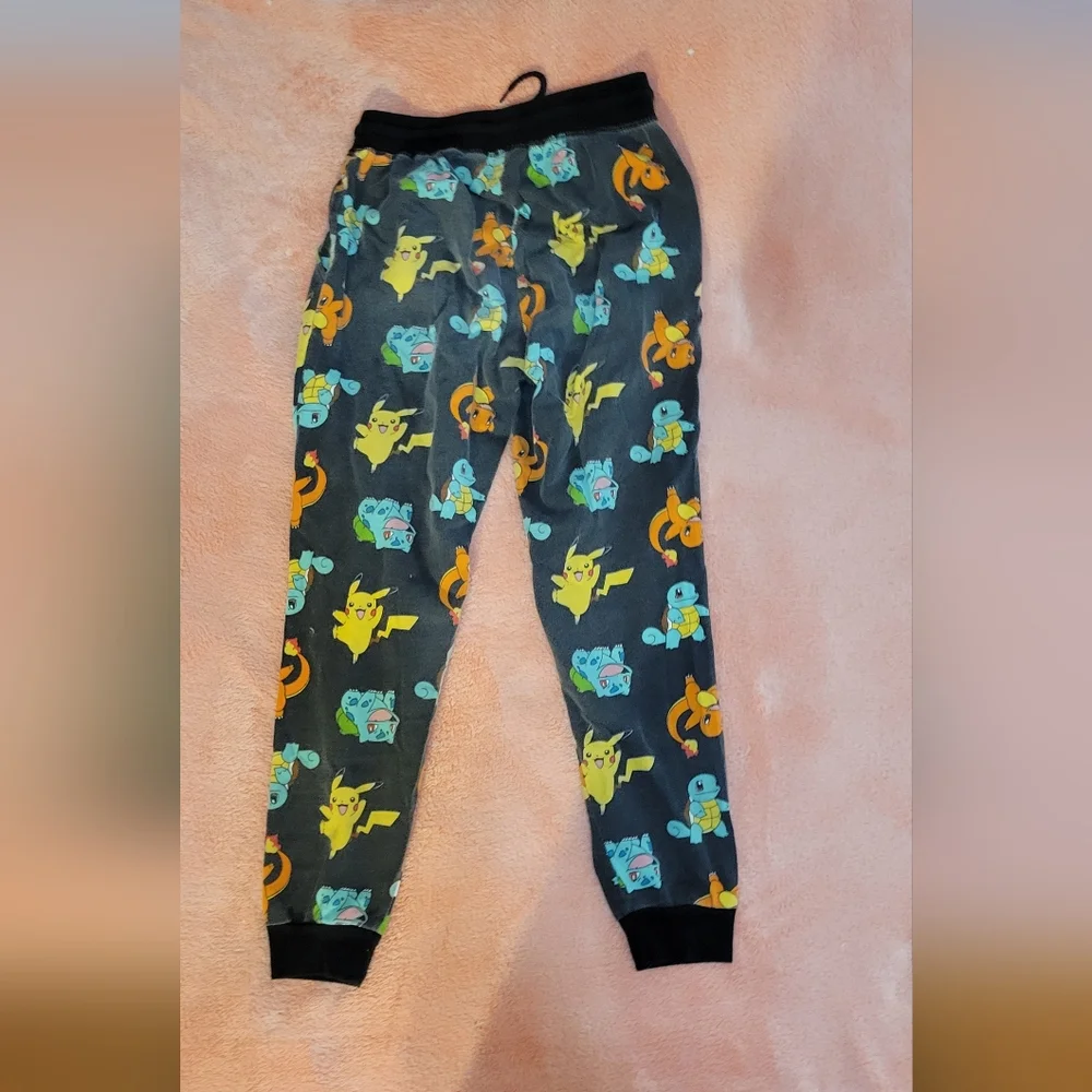 Pokémon Themed Pajama Bottoms - Black - Picture 2 of 2